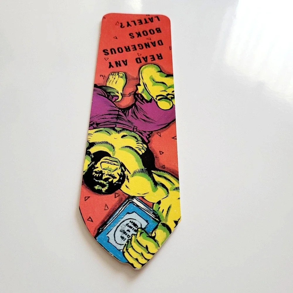 Vintage 80s Incredible Hulk Bookmark, paperboard 1986 Marvel Comics Group 2-1073